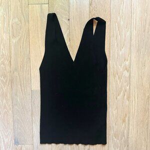 & Other Stories Black Knit Tank Top